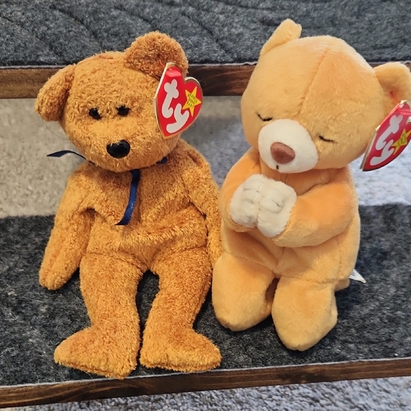 Ty Beanie Babies Brown and Tan Bears - Picture 1 of 8